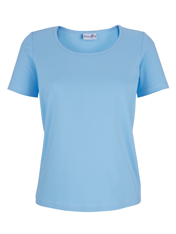 Dress In Shirt mit hohem Baumwollanteil, Hellblau
