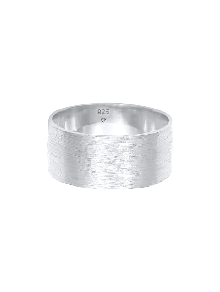 Ring Bandring Breit Matt Gebürstet Basic 925 Silber