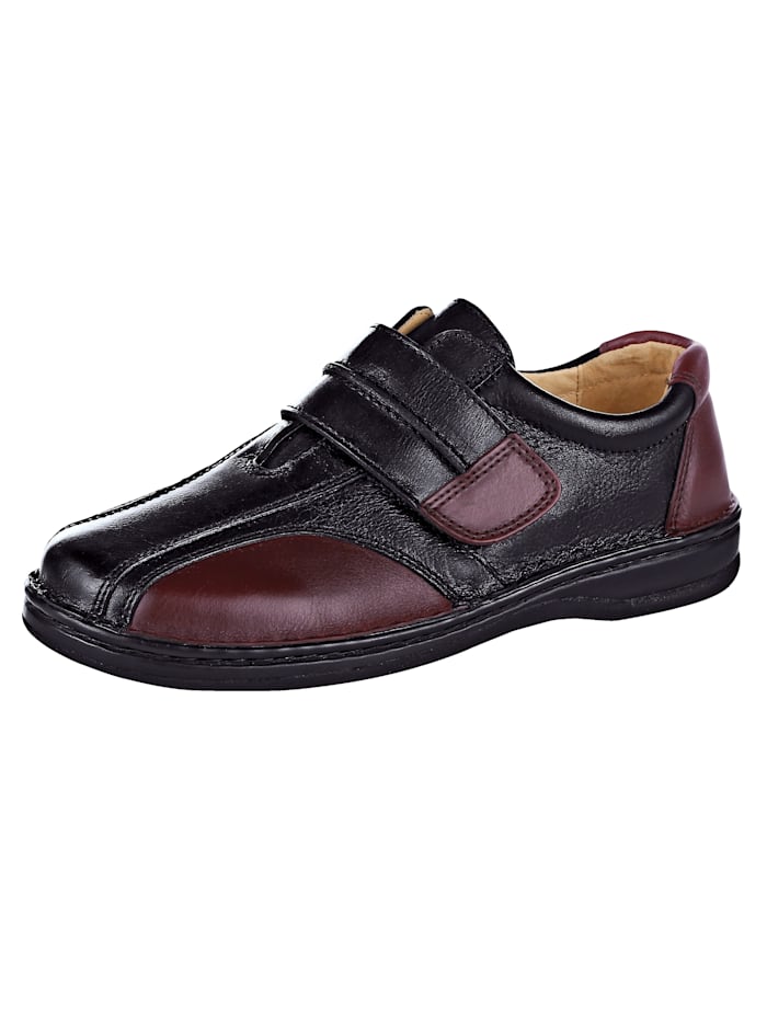 Roger Kent Slipper obuv v pôvabnej farebnej kombinácii, Čierna/Bordová