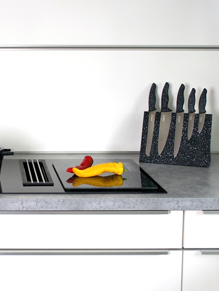 Ensemble de couteaux en acier inoxydable (5 pièces) avec bloc pour couteaux magnétique