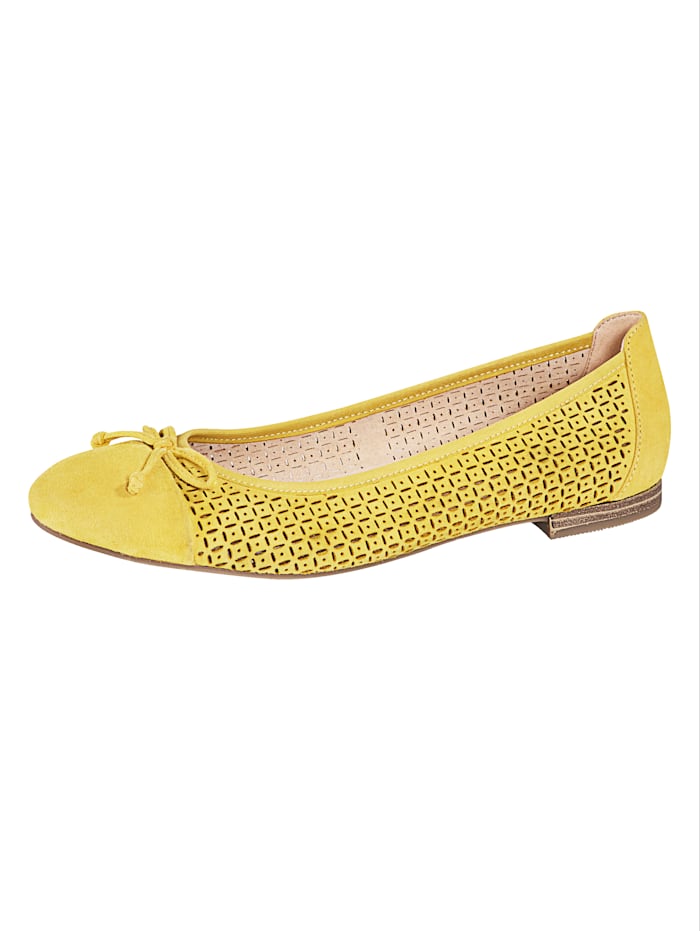 MONA Ballet pumps in an airy design, Yellow
