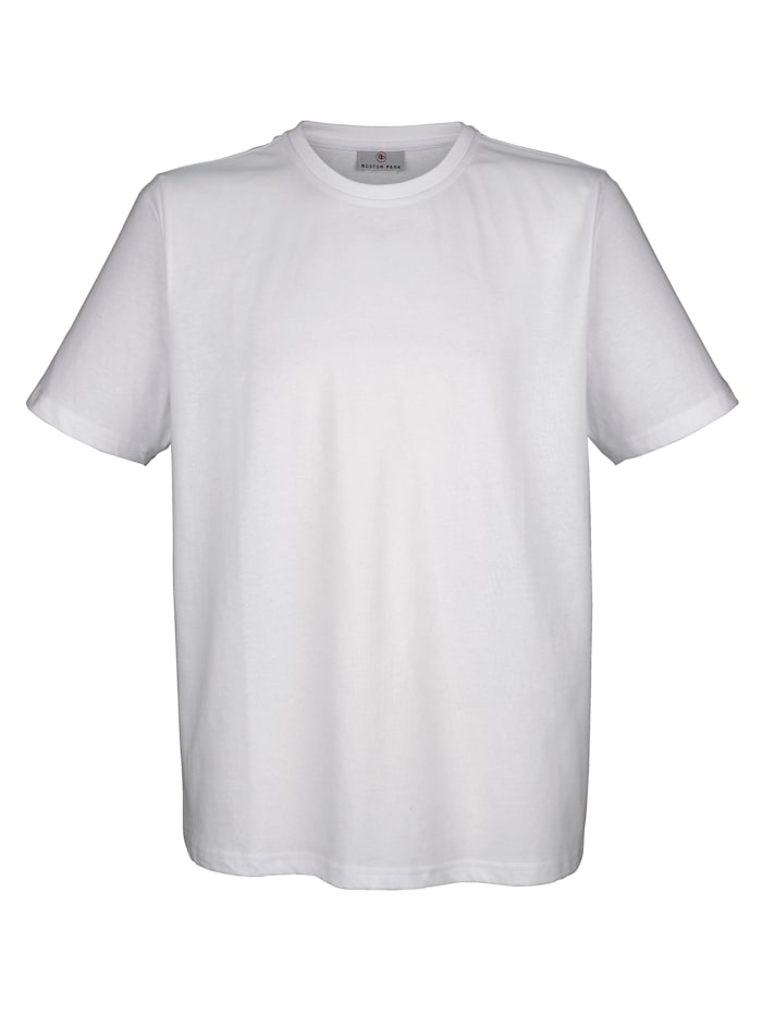 Roger Kent T-Shirt aus reiner Baumwolle, Weiß