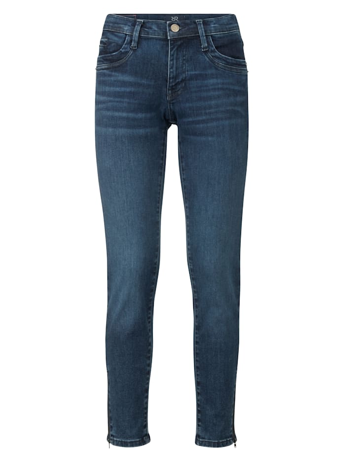 Raffaello Rossi Jeans mit Reißverschluß am Saum, Dark blue