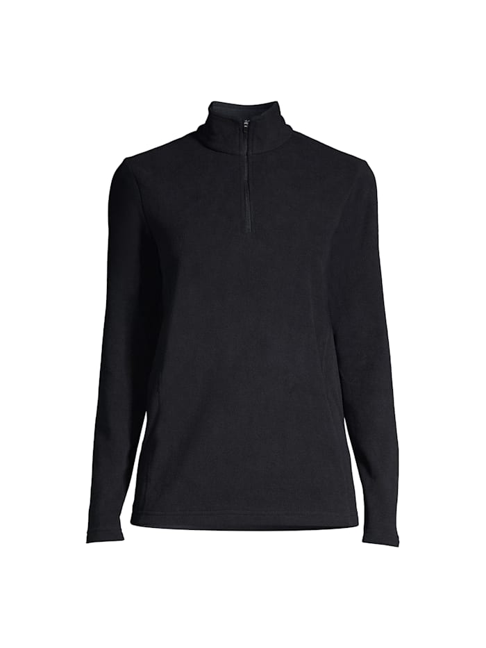 Lands´ End Fleece-Pullover mit Zipper, schwarz