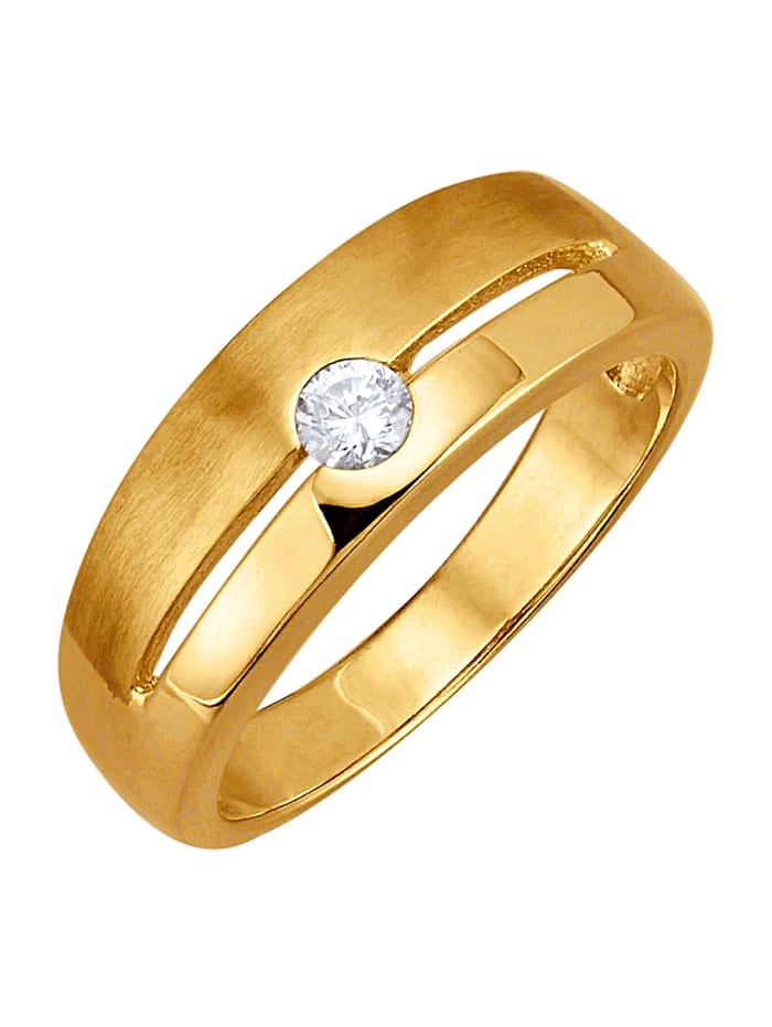 Golden Style Dámsky prsteň s krištáľom, Farba žltého zlata