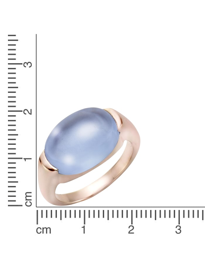 Ring 925/- Sterling Silber Quarz (beh.) hellblau Glänzend 925/- Sterling Silber