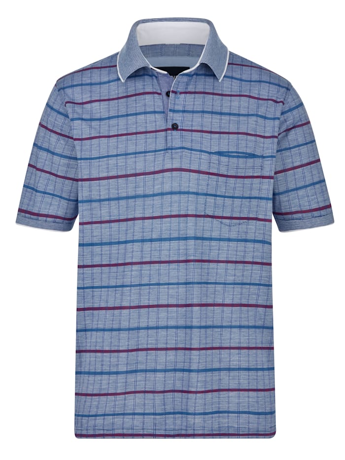 BABISTA Poloshirt mit besonderem Jacquard-Muster, Blau/Lila