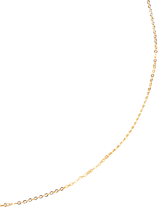 chaîne maille ancrée en alliage or jaune 333, 45 cm