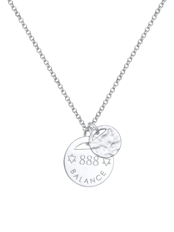 Halskette Plättchen Organic - 888 Balance 925 Silber