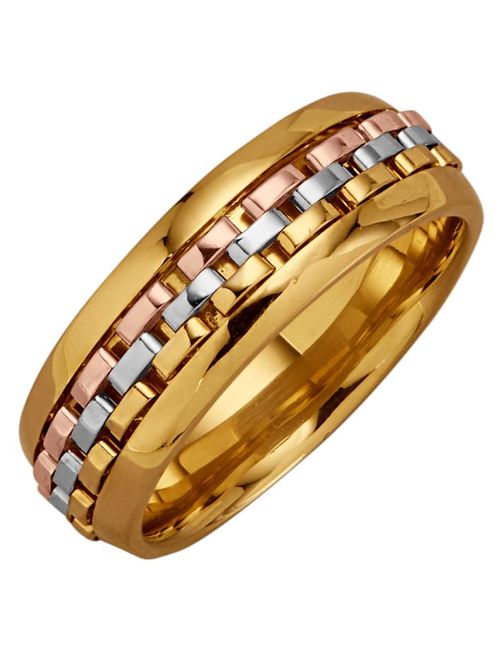 Diemer Gold Ring i trefärgat, Flerfärgad