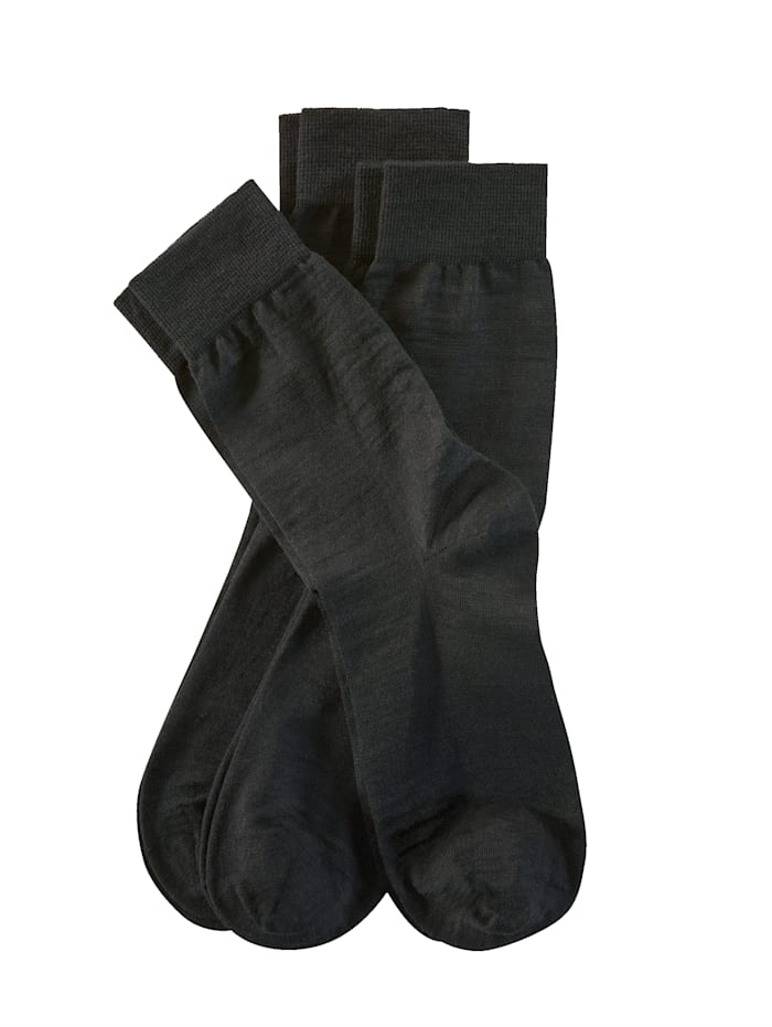 Weissbach Sokken met handgekettelde teen, Zwart