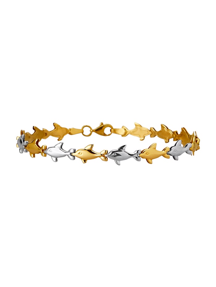 Diemer Gold Bracelet "Dauphins" en or jaune 585, Coloris or jaune