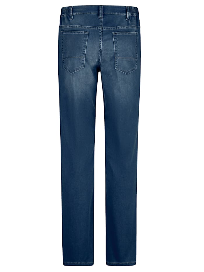 Jeans med resår i linningens sidor