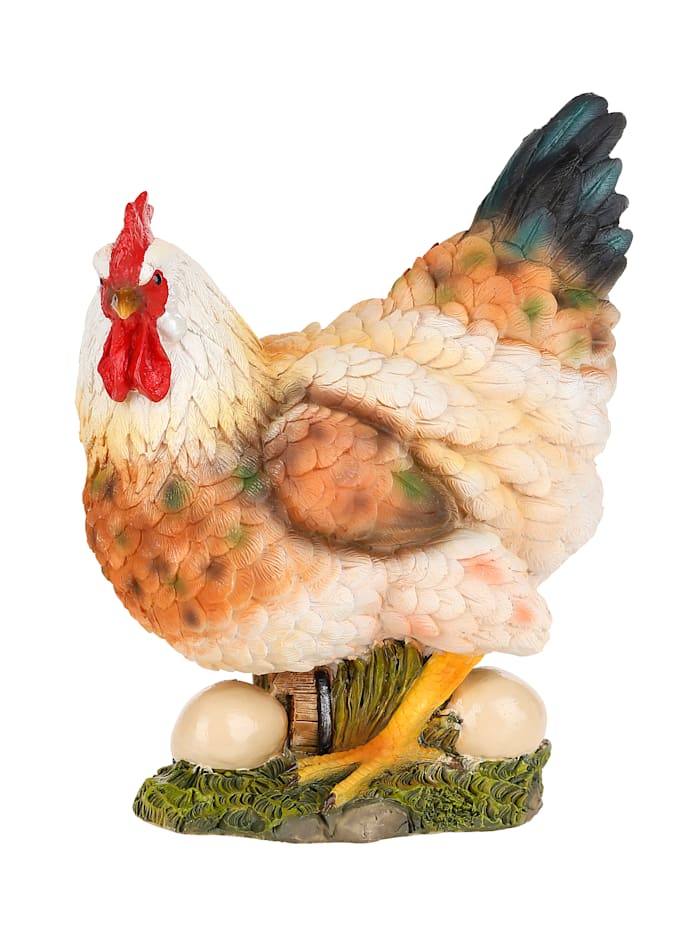 KLiNGEL Dekofigur Huhn mit Eiern, Multicolor