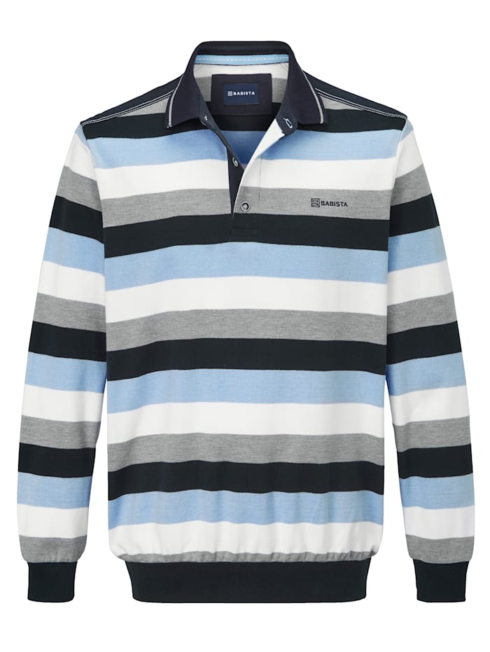 BABISTA Sweatshirt in pflegeleichter Qualität, Marineblau/Hellblau/Weiß