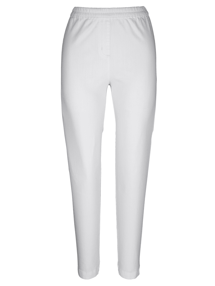MIAMODA Jeans mit bequemem Dehnbund, Weiß