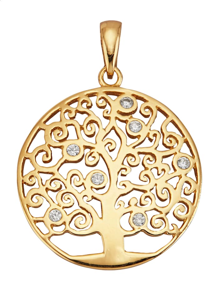 Diemer Gold Hanger Levensboom van 14 kt. goud, Geelgoudkleur