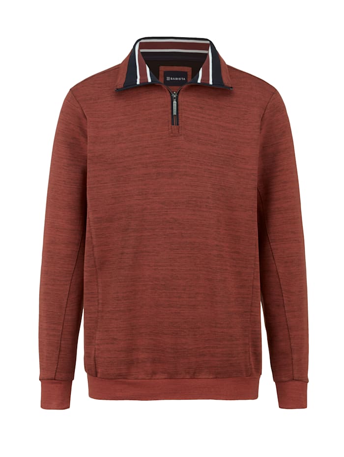 BABISTA Sweatshirt in zweifarbig melierter Optik, Terracotta