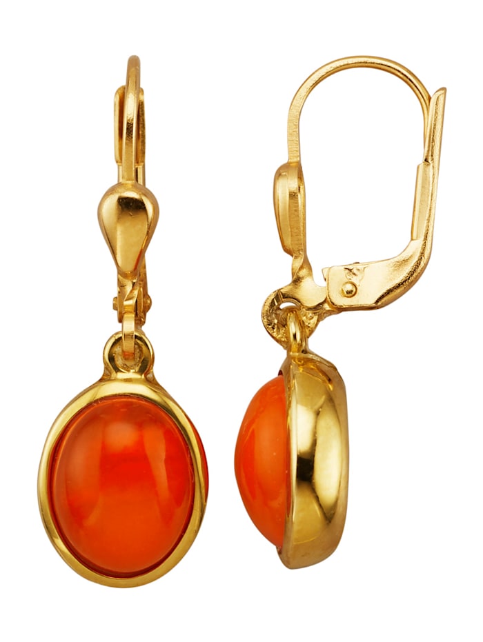 Amara Pierres colorées Boucles d'oreilles avec opales, Orange