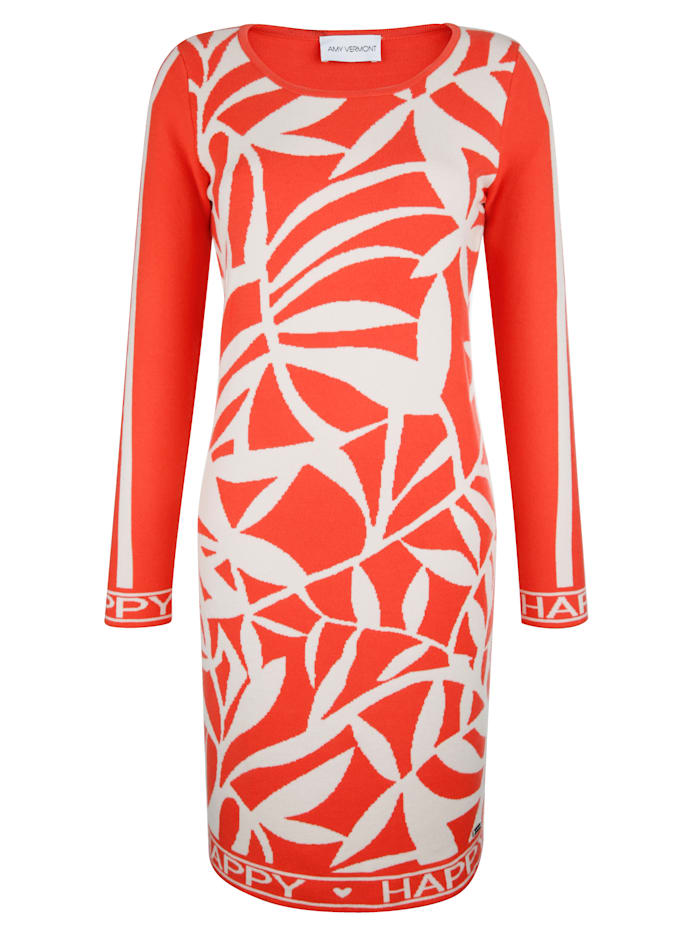 Pletené šaty s motívom listov