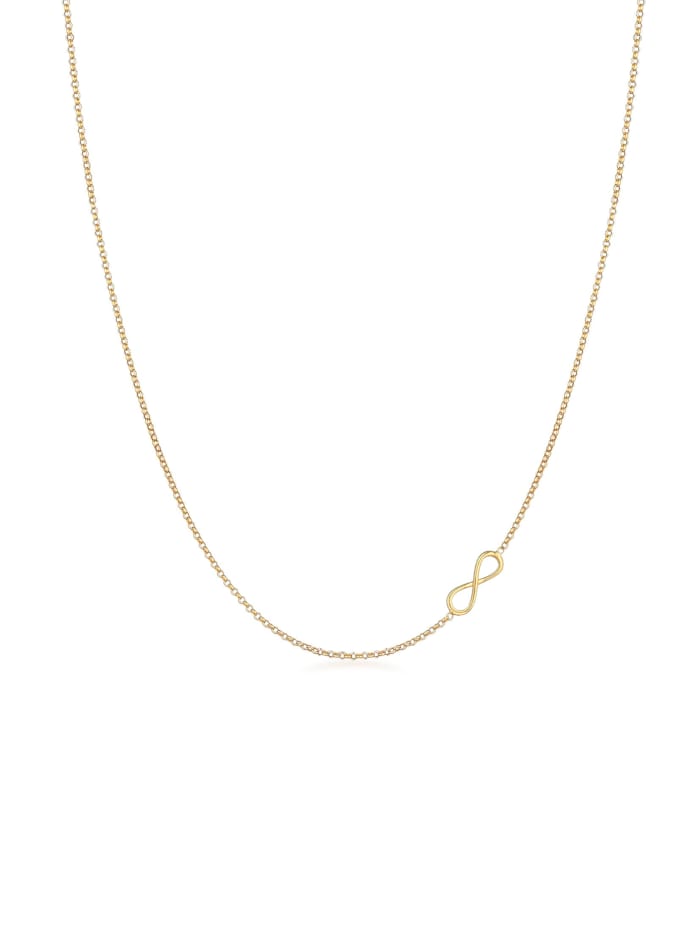 Elli Halskette Infinty Unendlichkeit Trend Halskette 925 Silber, Gold