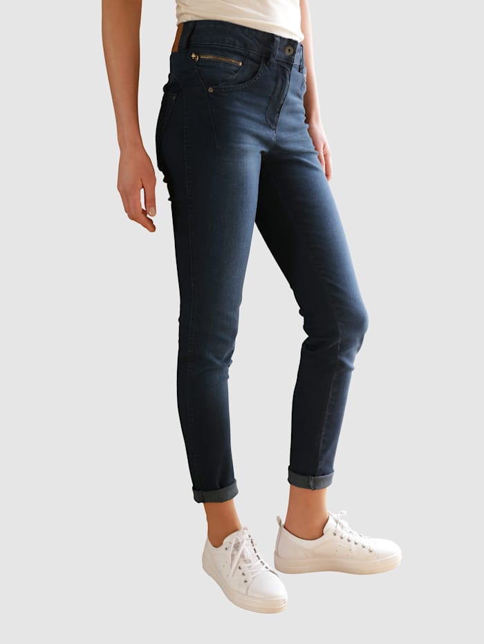 Veilig Poging Uitrusting Dress In Jeans met opgestikte ritsen | MONA