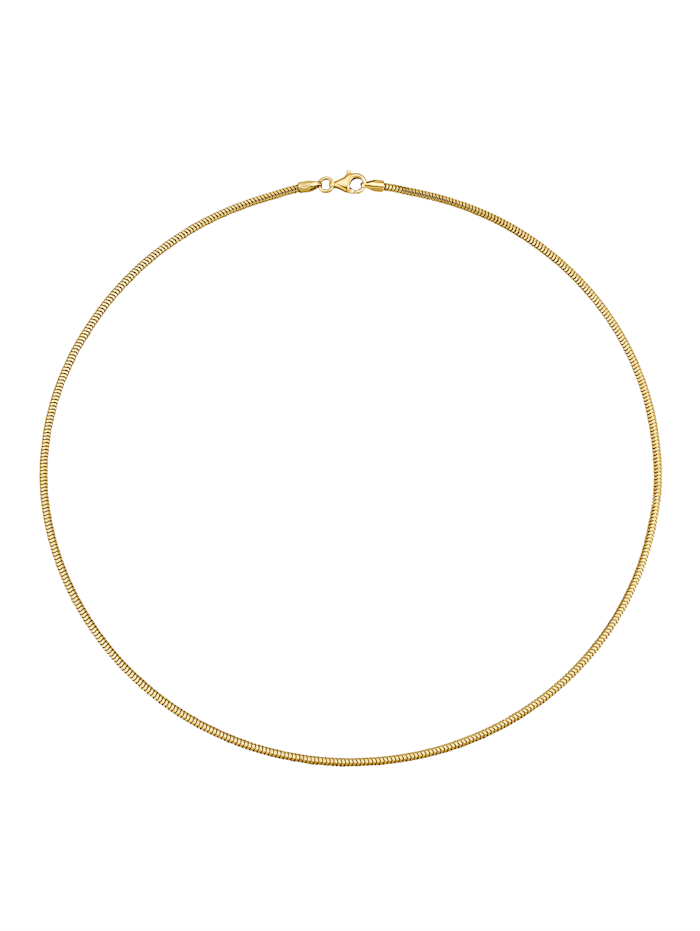 Diemer Gold Schlangenkette in Silber 925 90 cm, Gelbgoldfarben
