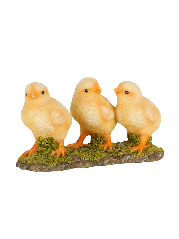 Prydnadsfigur – tre kycklingar, Flerfärgad