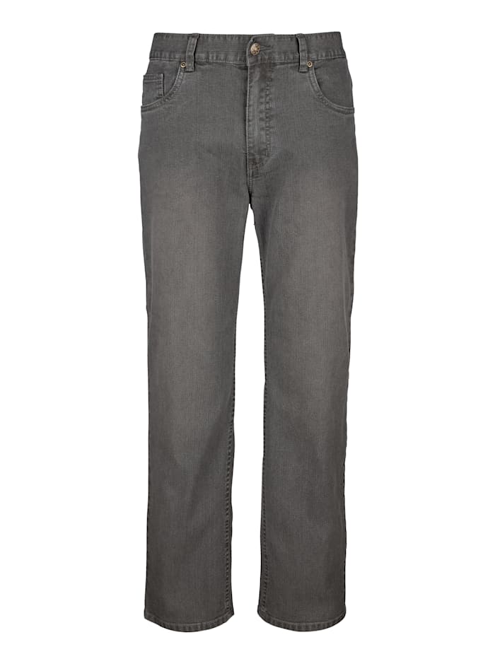 Roger Kent 5-Pocket Jeans mit Elasthan, Grau
