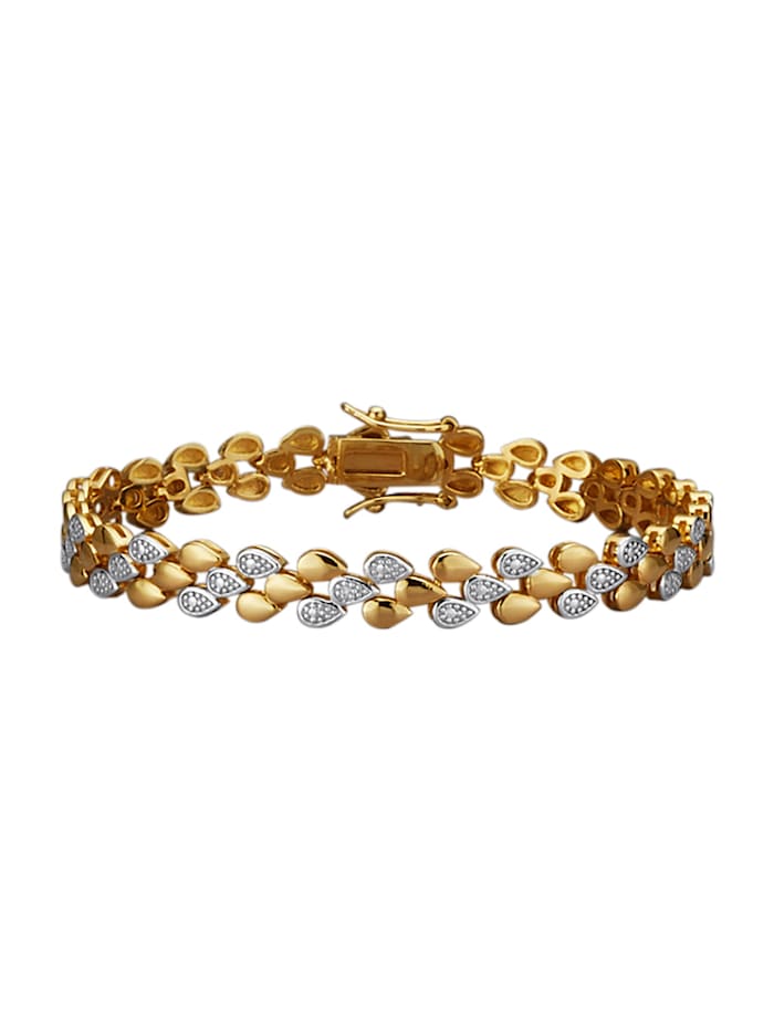 KLiNGEL Bracelet avec diamants, Coloris or jaune