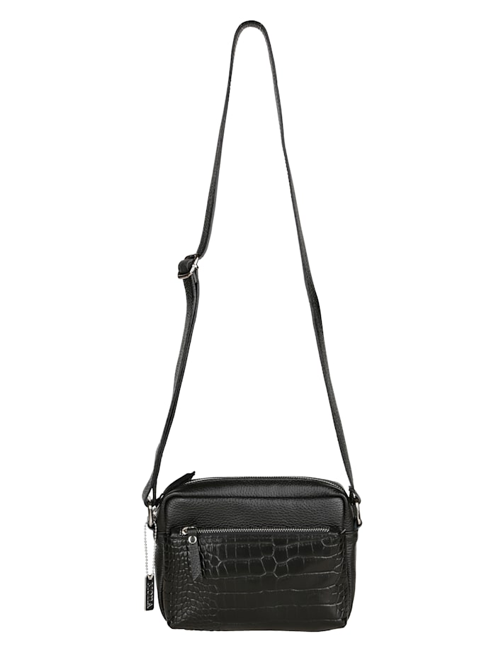MONA Shoulder bag with a detachable pendant, Black