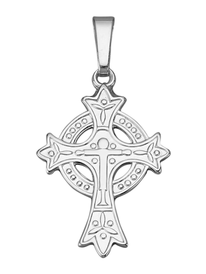 Hanger met Keltisch kruis, Zilverkleur