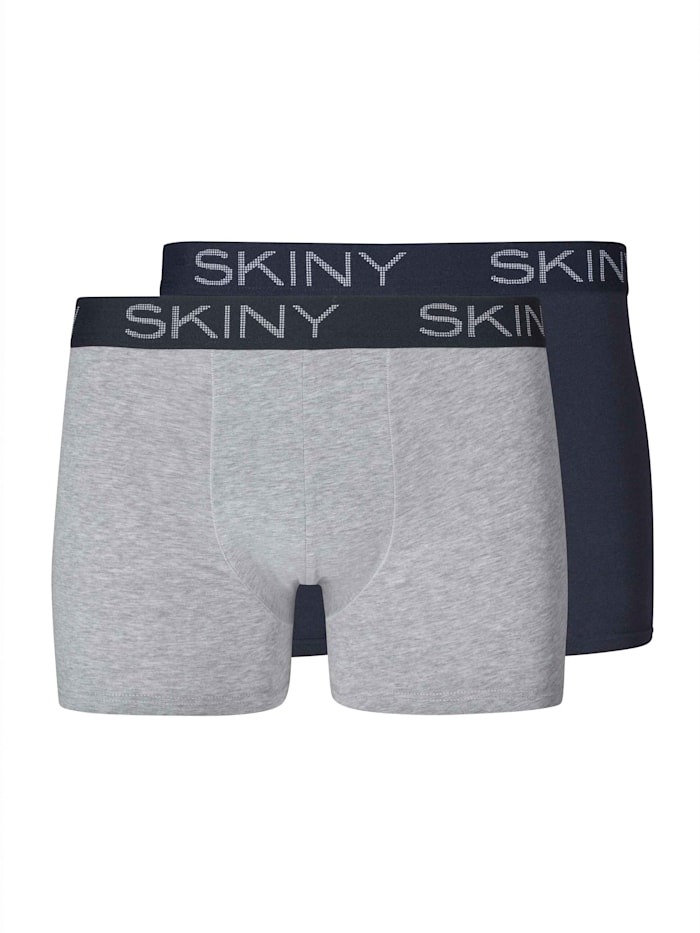 Skiny New Boxer, 2er-Pack, Greyblue Selection