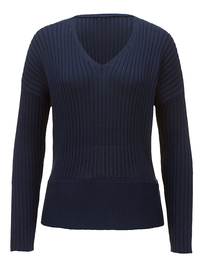 Alba Moda Pullover aus hochwertiger Pima Baumwolle, Marineblau
