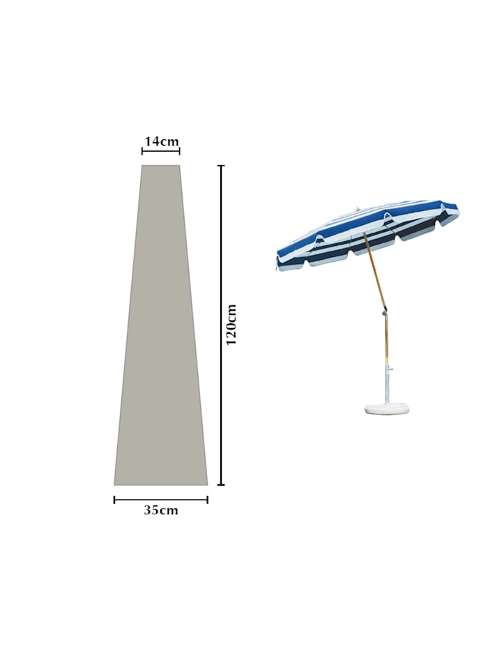 Schutzhülle Sonnenschirm Länge 120 cm  Plane Schutzhaube Weiß