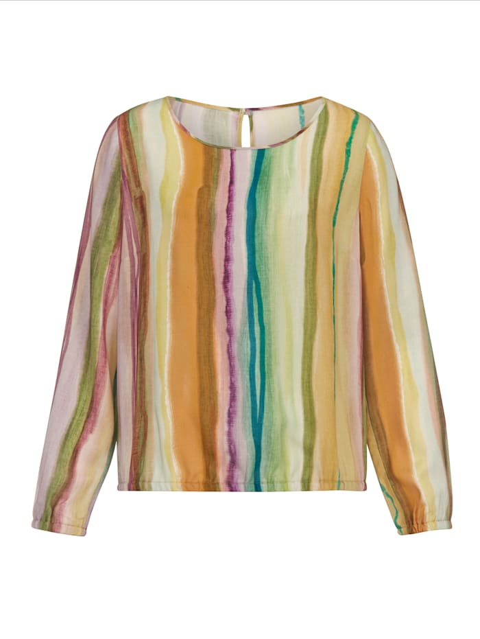 Pull-on blouse in a striped design
