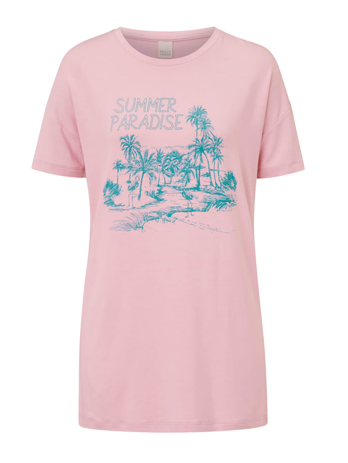 REKEN MAAR Shirt met print, Roze