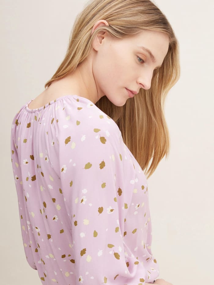 Tom Tailor Gemusterte Bluse, lilac small floral design