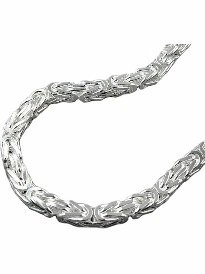 Kette ca.5mm Königskette vierkant glänzend Silber 925 55cm