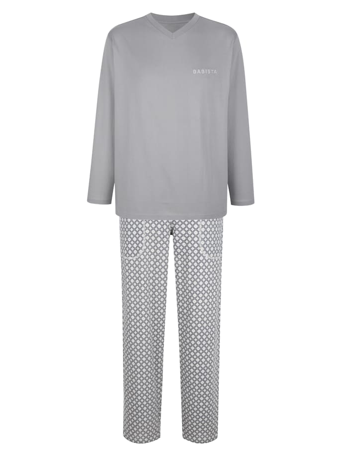 BABISTA Schlafanzug aus mercerisierter Baumwolle, Grau