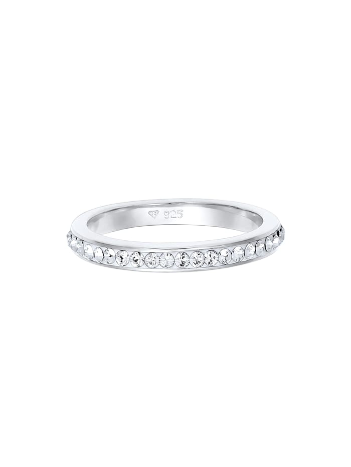 Ring Bandring Kristall 925 Silber