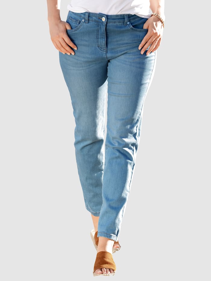 Delmod pure Jeans aus Organic Cotton, Blue bleached