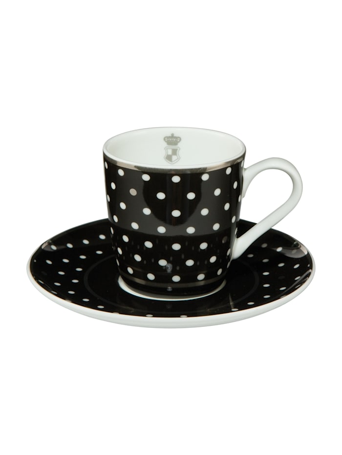 Goebel Espressotasse Maja von Hohenzollern - Design Dots, schwarz-weiß