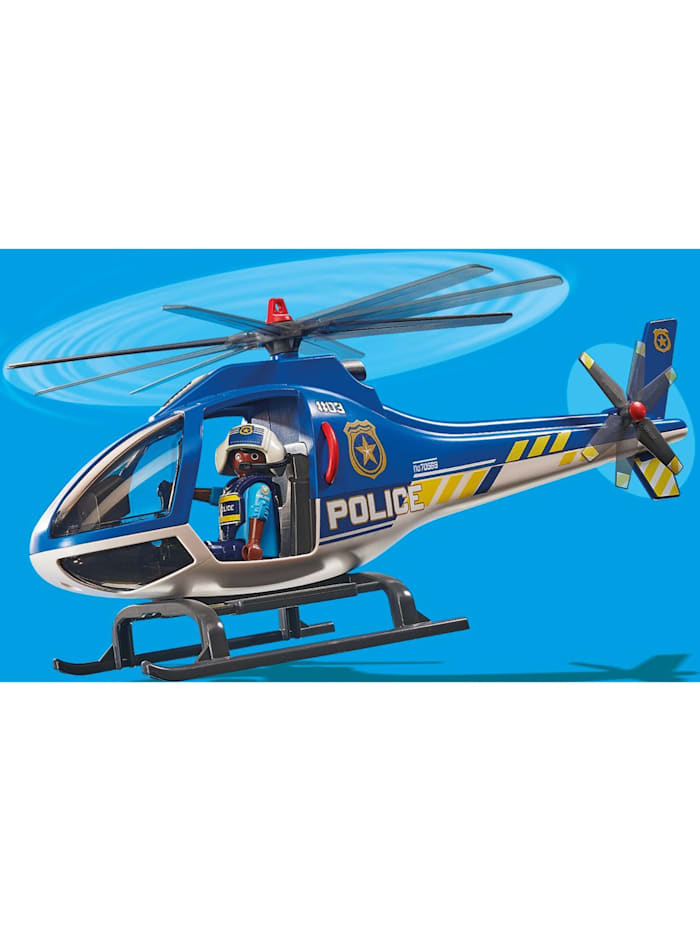 Konstruktionsspielzeug Polizei-Hubschrauber: Fallschirm-Verfolgung