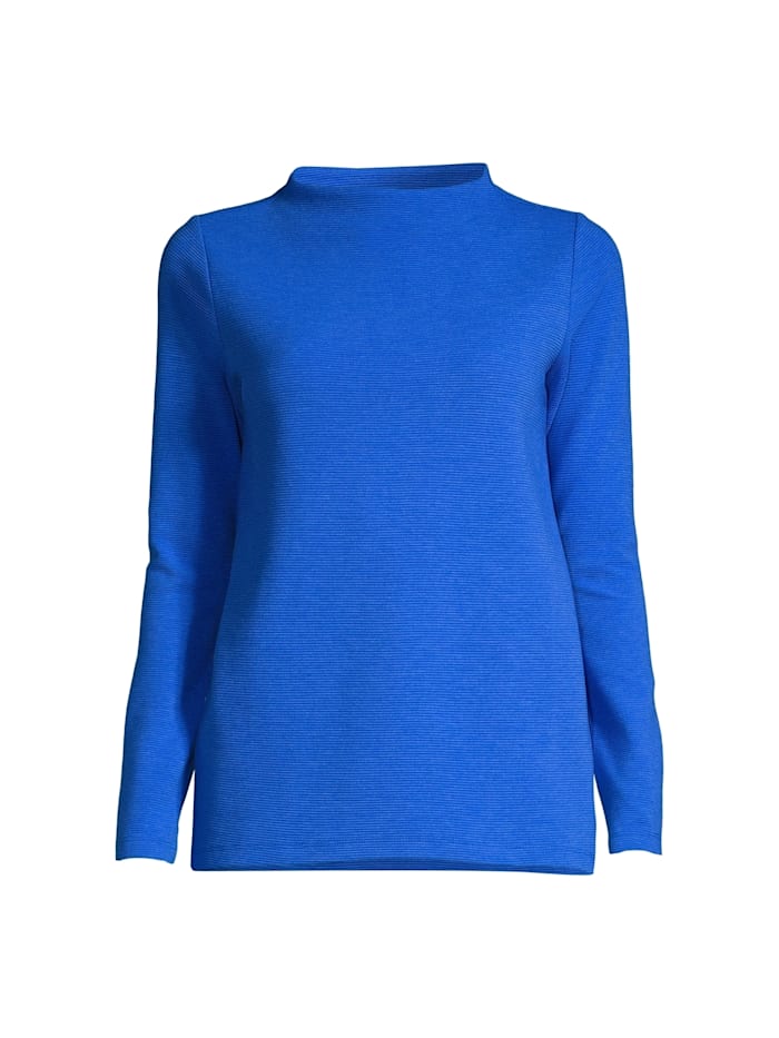 Lands´ End Sweatshirt mit Mockneck, blau