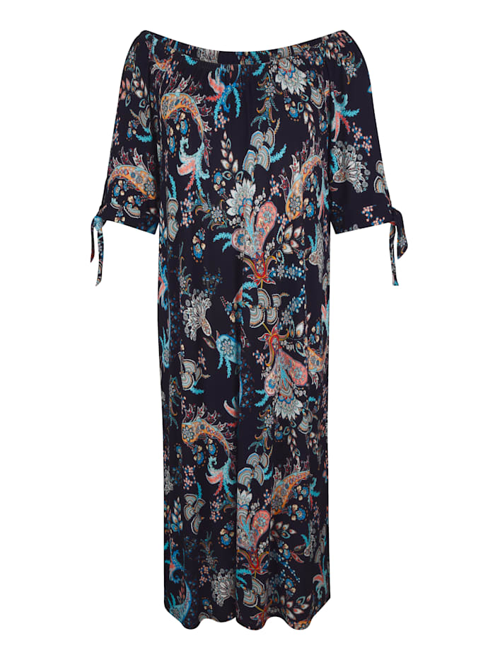 MIAMODA Džersej šaty s paisley vzorom, Námornícka
