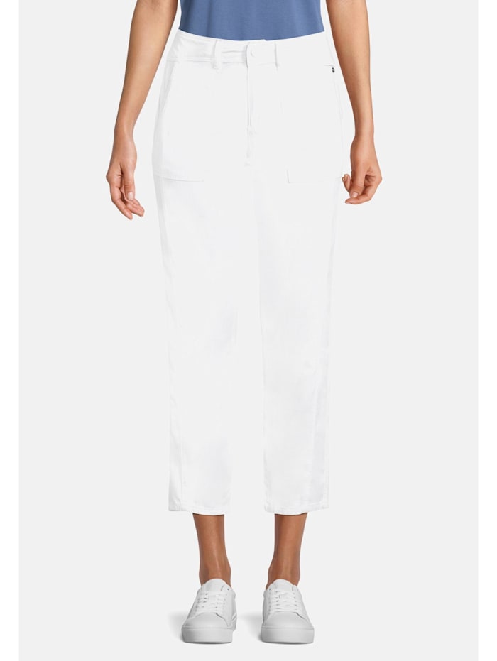 Betty & Co Casual-Hose mit aufgesetzten Taschen, Weiß