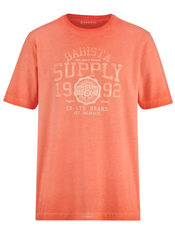 BABISTA T-Shirt in modischem Used-Look, Koralle
