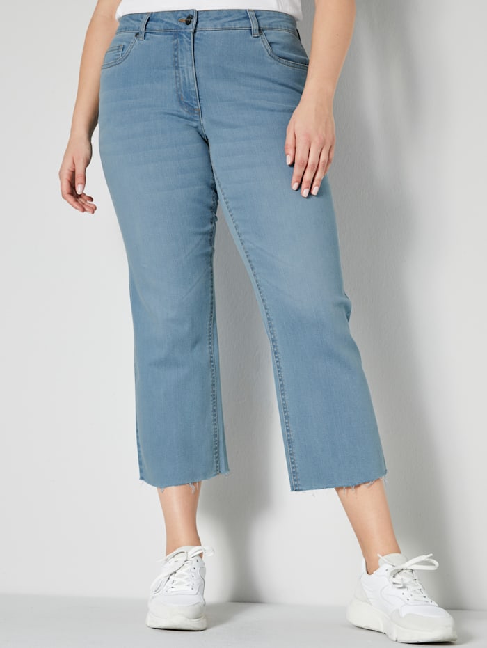 Dollywood Jeans mit offenem Saum, Light blue