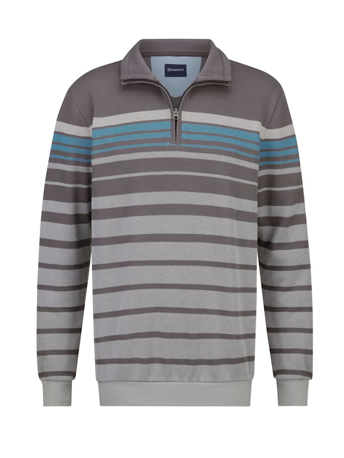 BABISTA Sweatshirt mit garngefärbtem Streifendessin, Grau/Blau
